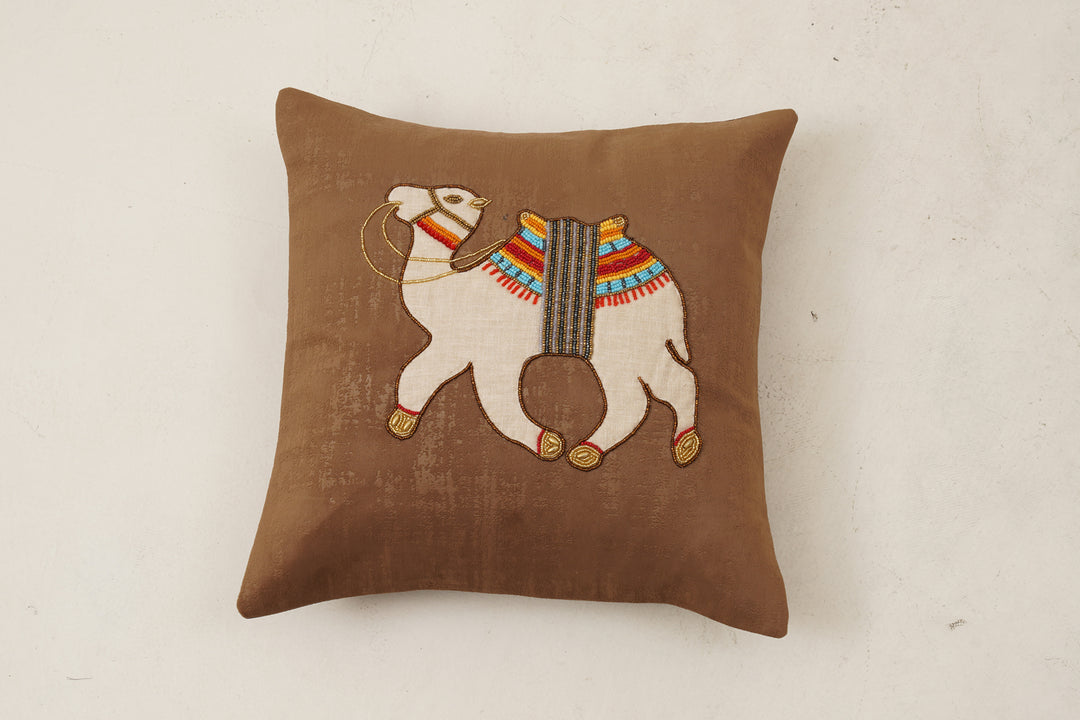 Camel Cushion Cover 16 X 16 (Brown)
