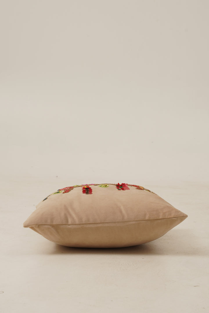 Parrot Cushion Cover 16 x 16 (Beige)