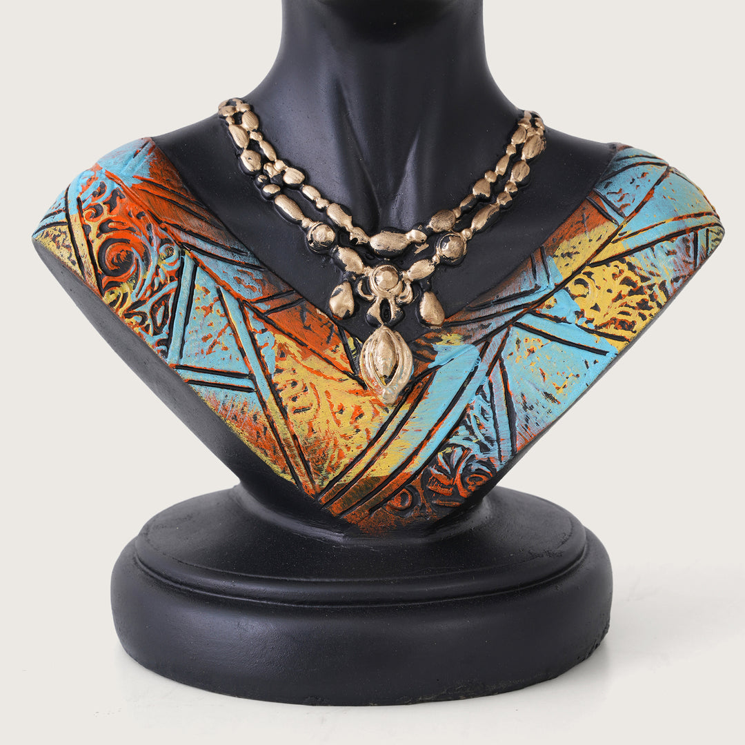 African Tribal Woman Bust Statue