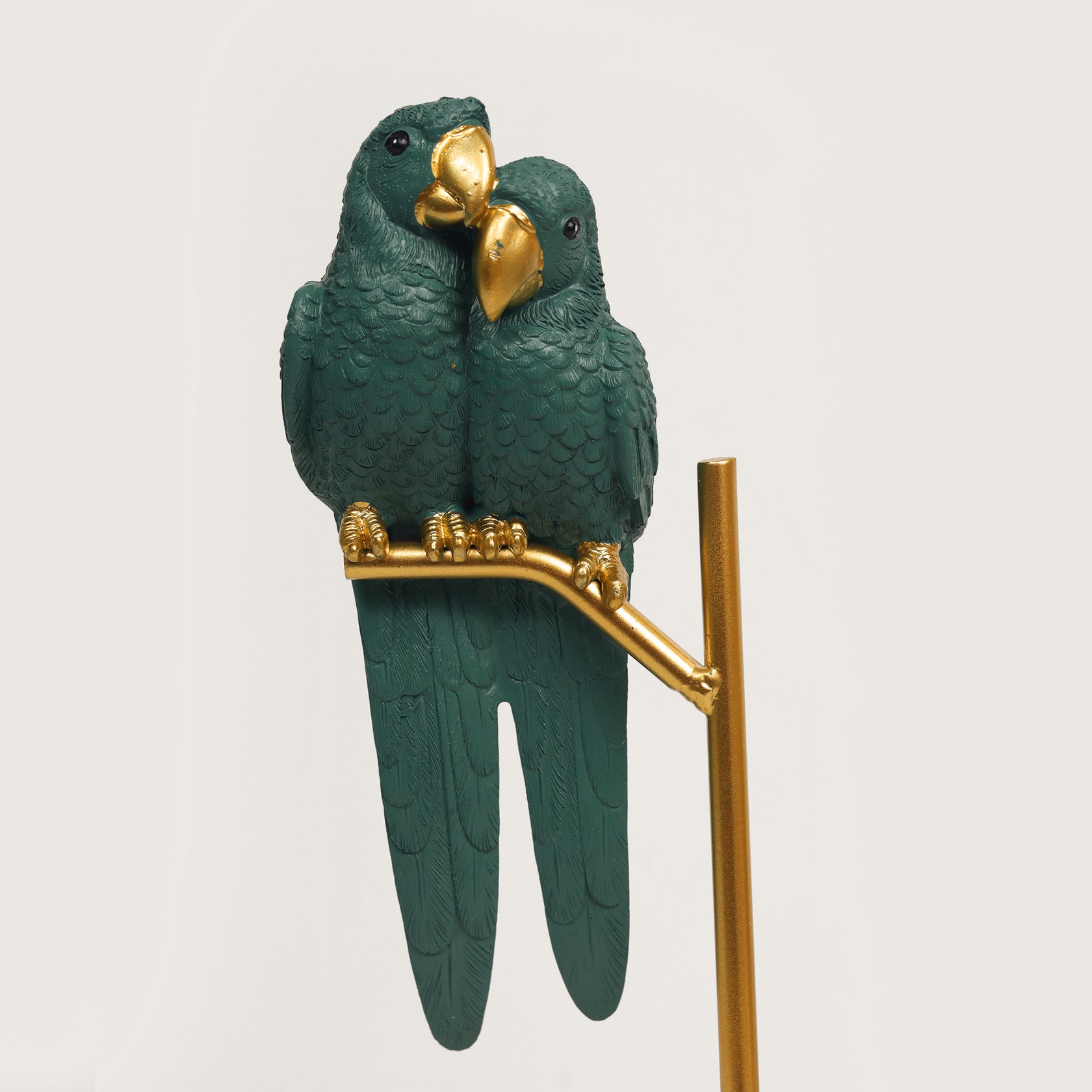 Love Birds on Metal Stand Showpiece - Green – HOME 360