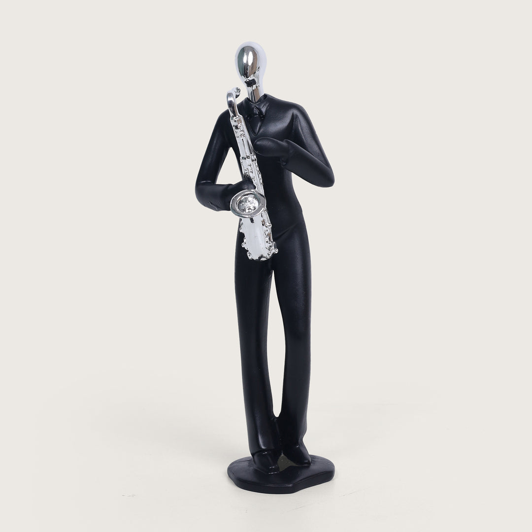 Man Playing Sexophone Showpiece - Black