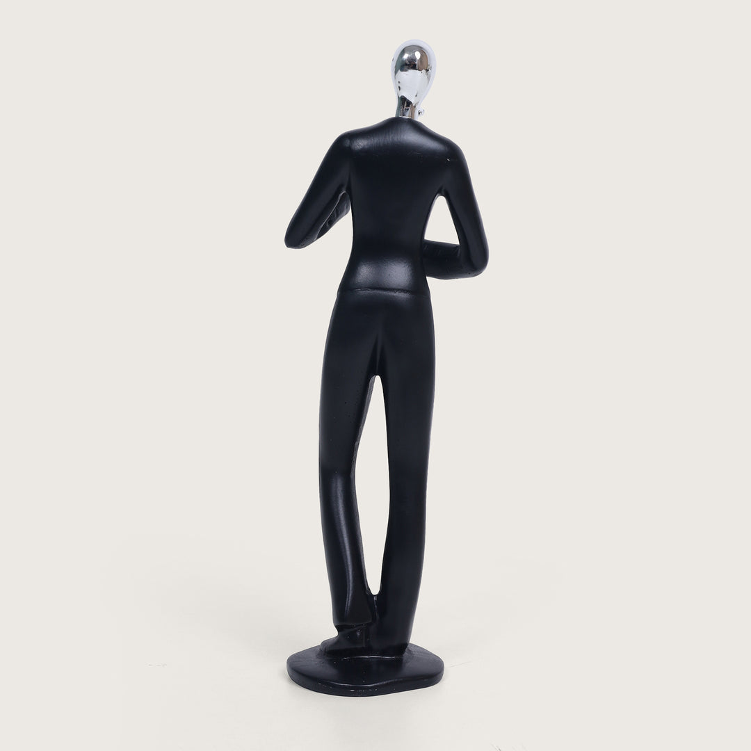 Man Playing Sexophone Showpiece - Black