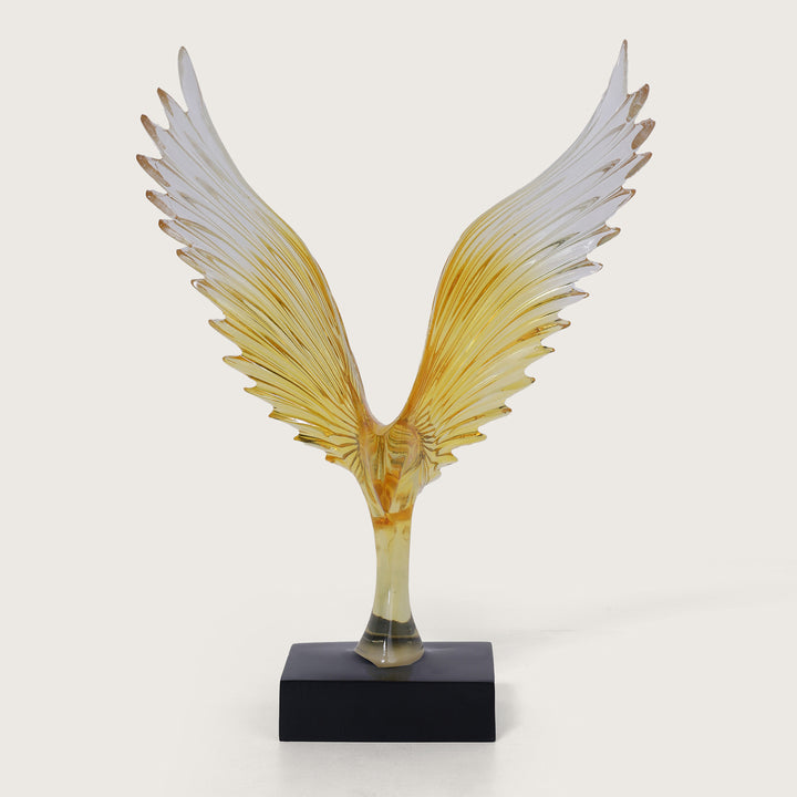 Mighty Eagle & Graceful Wings Showpiece - Orange