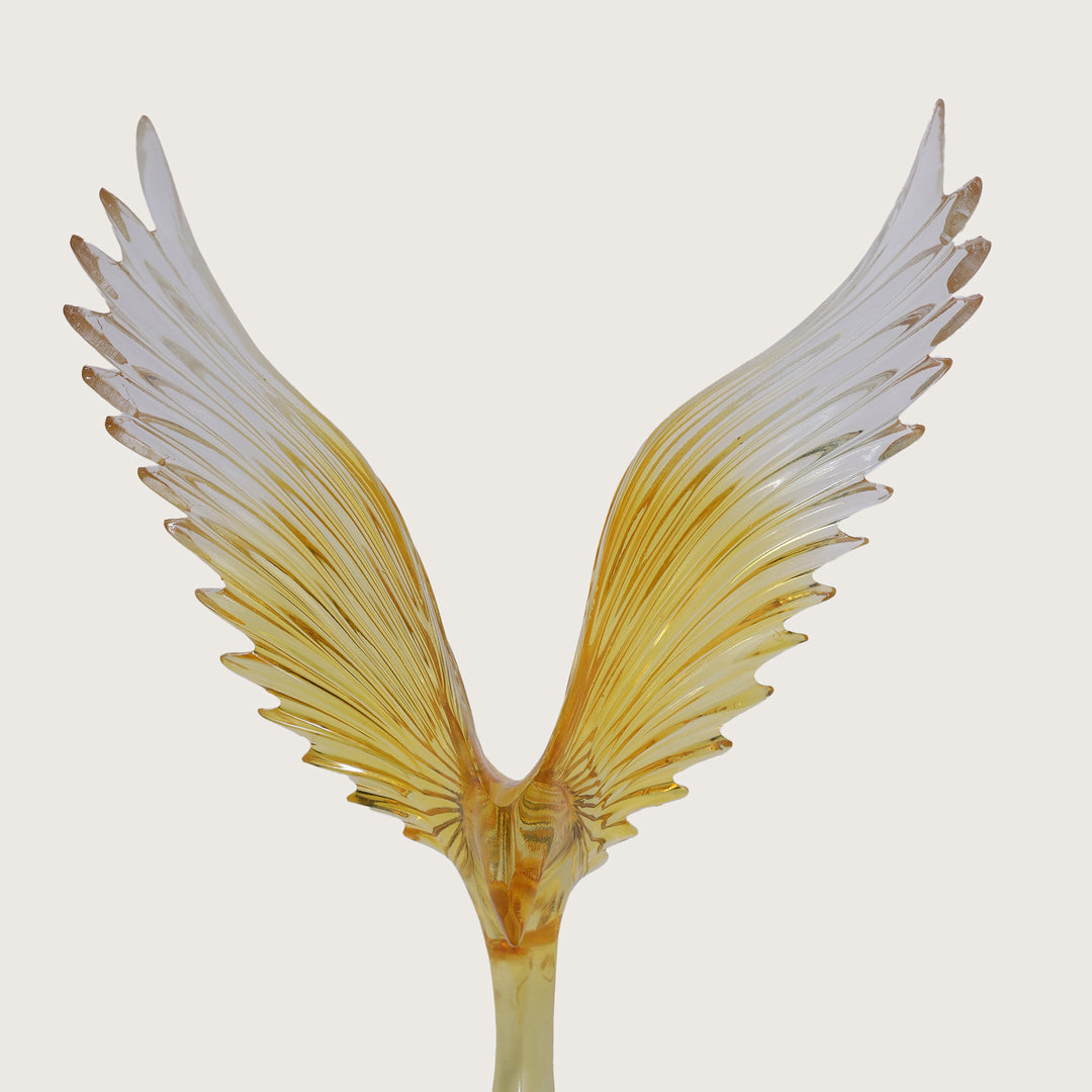 Mighty Eagle & Graceful Wings Showpiece - Orange