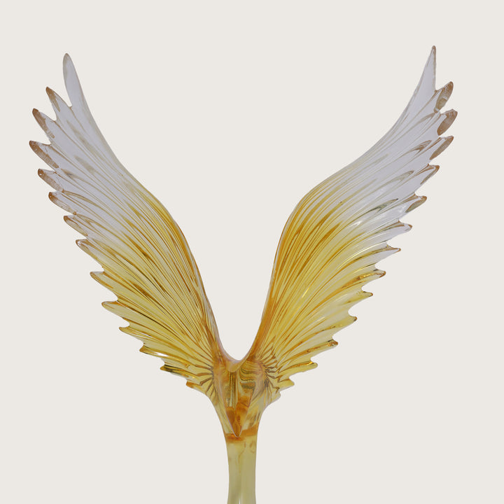 Mighty Eagle & Graceful Wings Showpiece - Orange