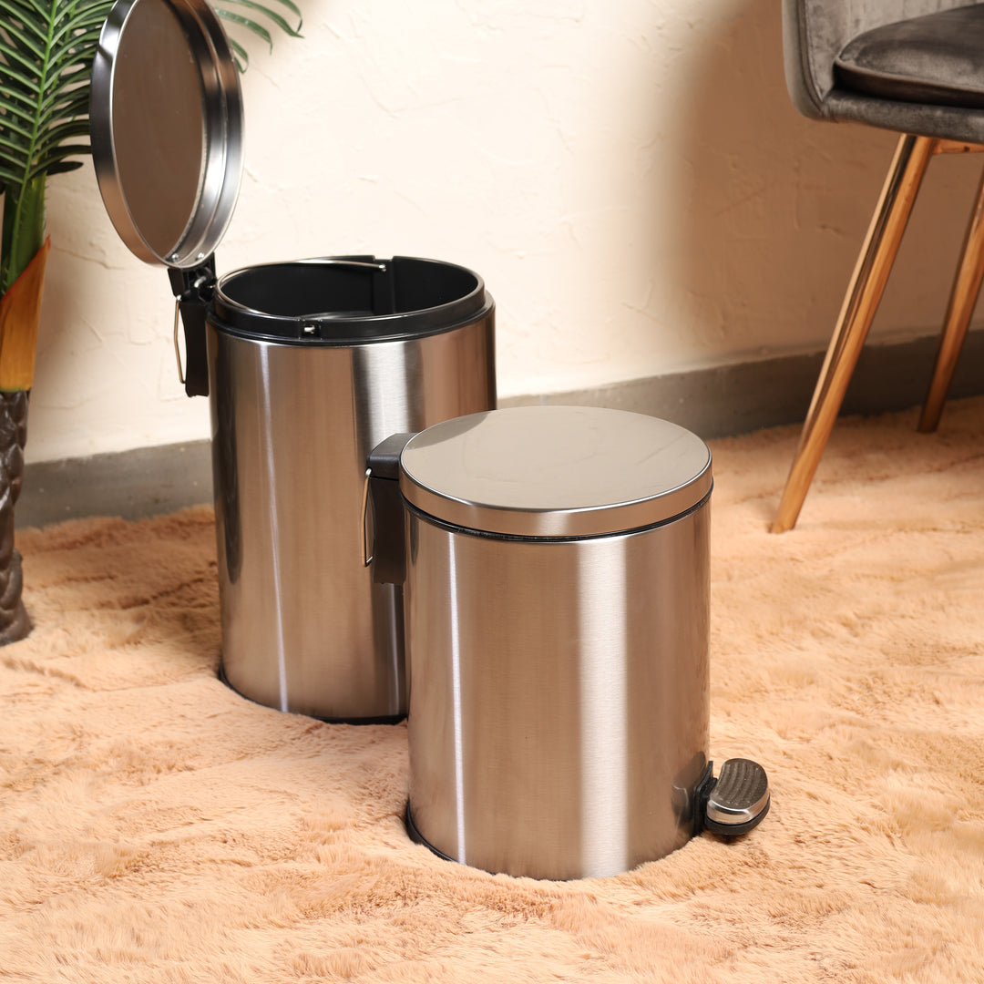 European Pedal Ss Trash Can | Soft Close Dustbin