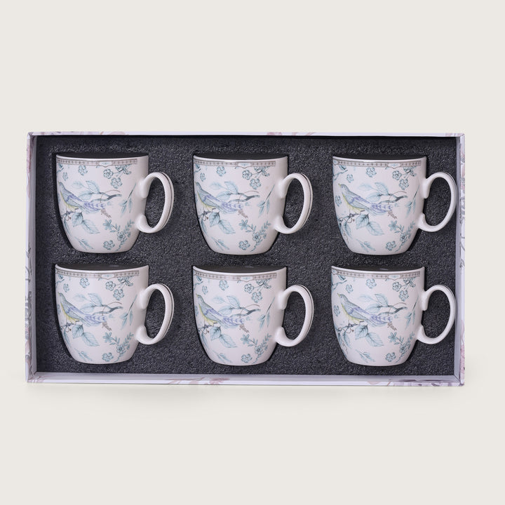 Blue Bird Tea Mug Set of 6