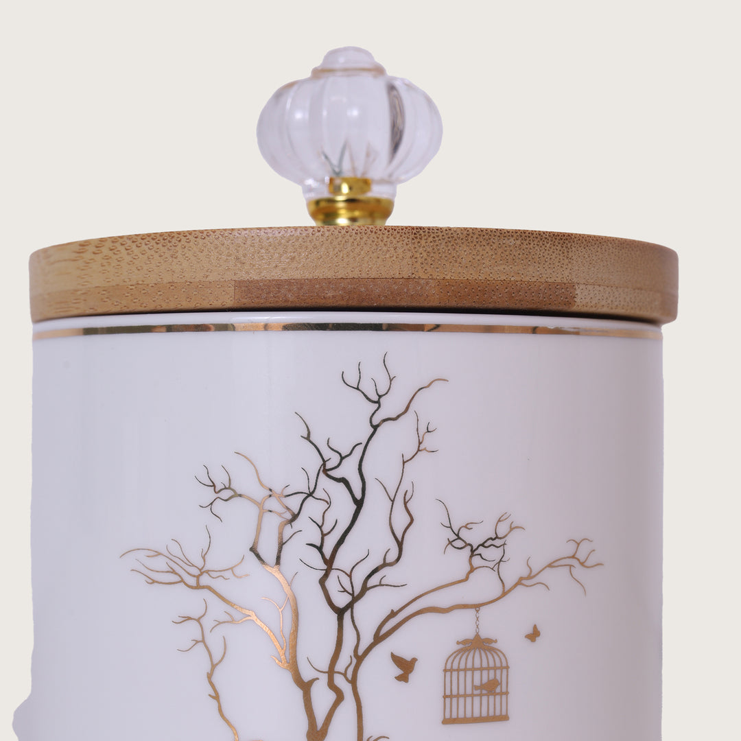 Golden Tree Designed Jar Set of 2