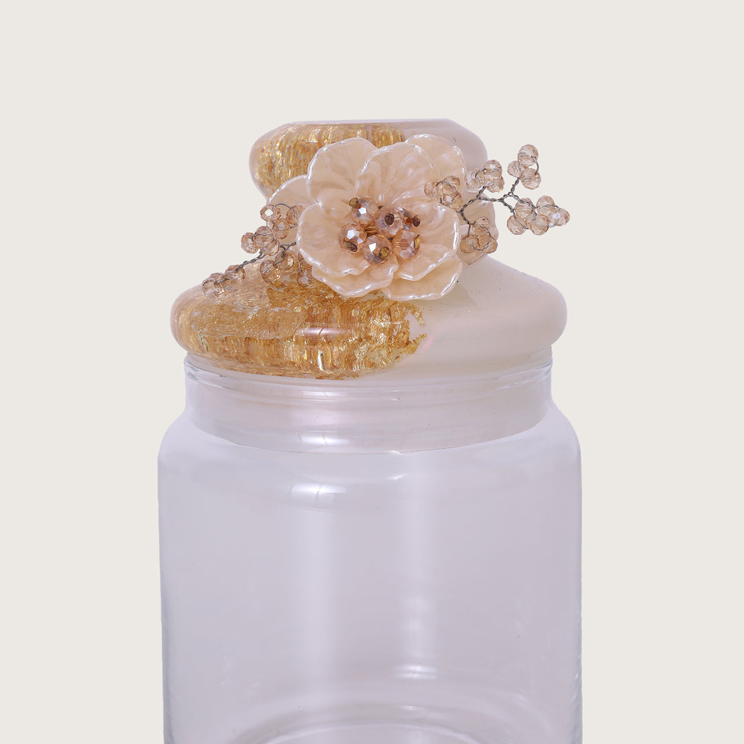 Pearl Flower Shade Jar Set of 2