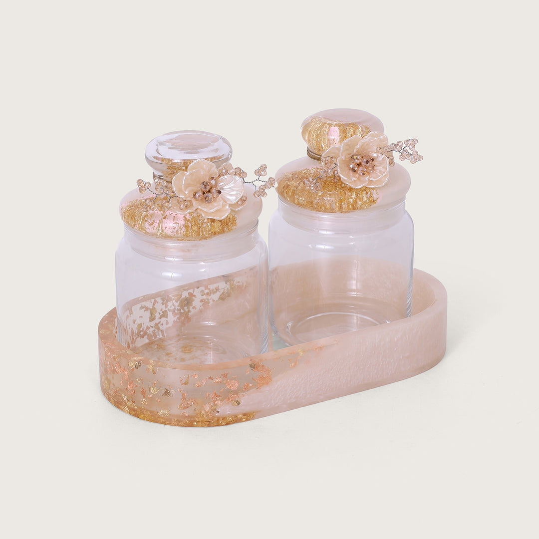 Pearl Jar Serving Set of 2 with Airtight Jars