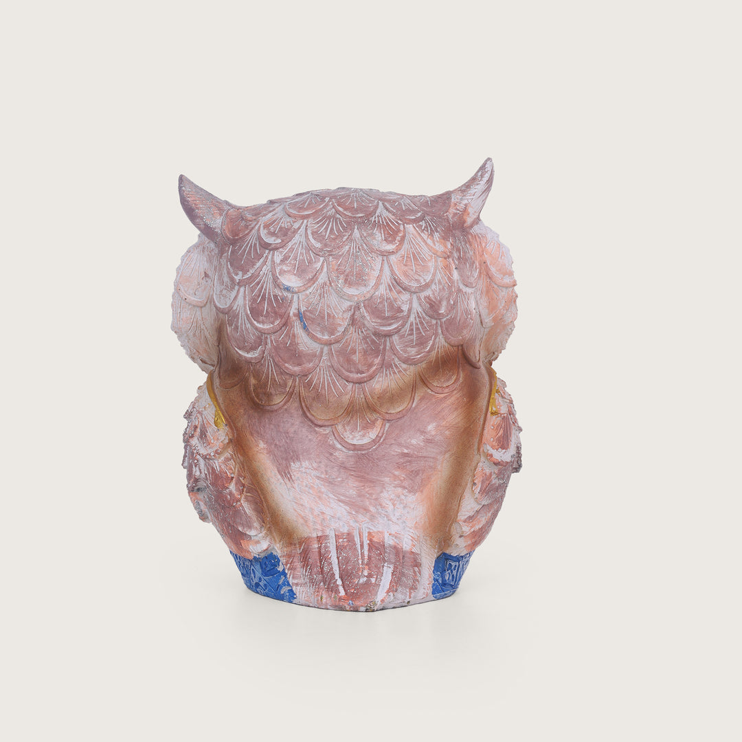 Modern Classy Owl Resin Showpiece - Blue