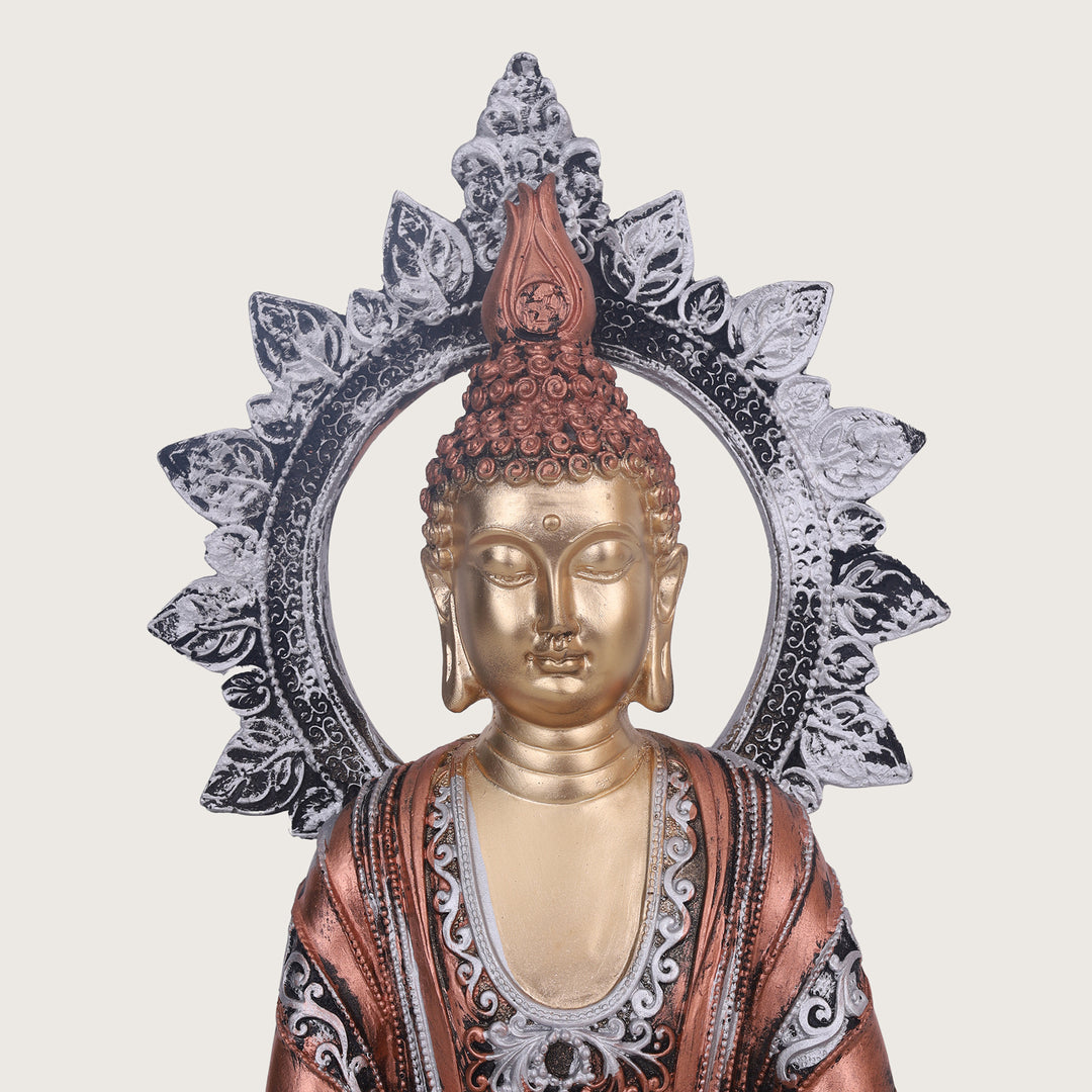 Serenity Chakra Buddha Gold Idol - Medium