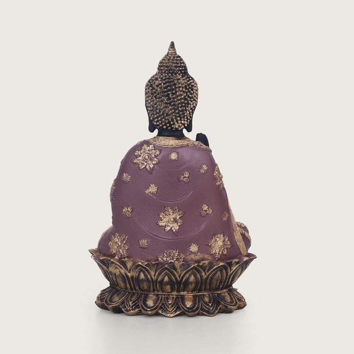 Serenity Lotus Buddha Black Idol - Small