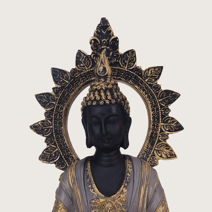 Serenity Chakra Buddha Black Idol - Small