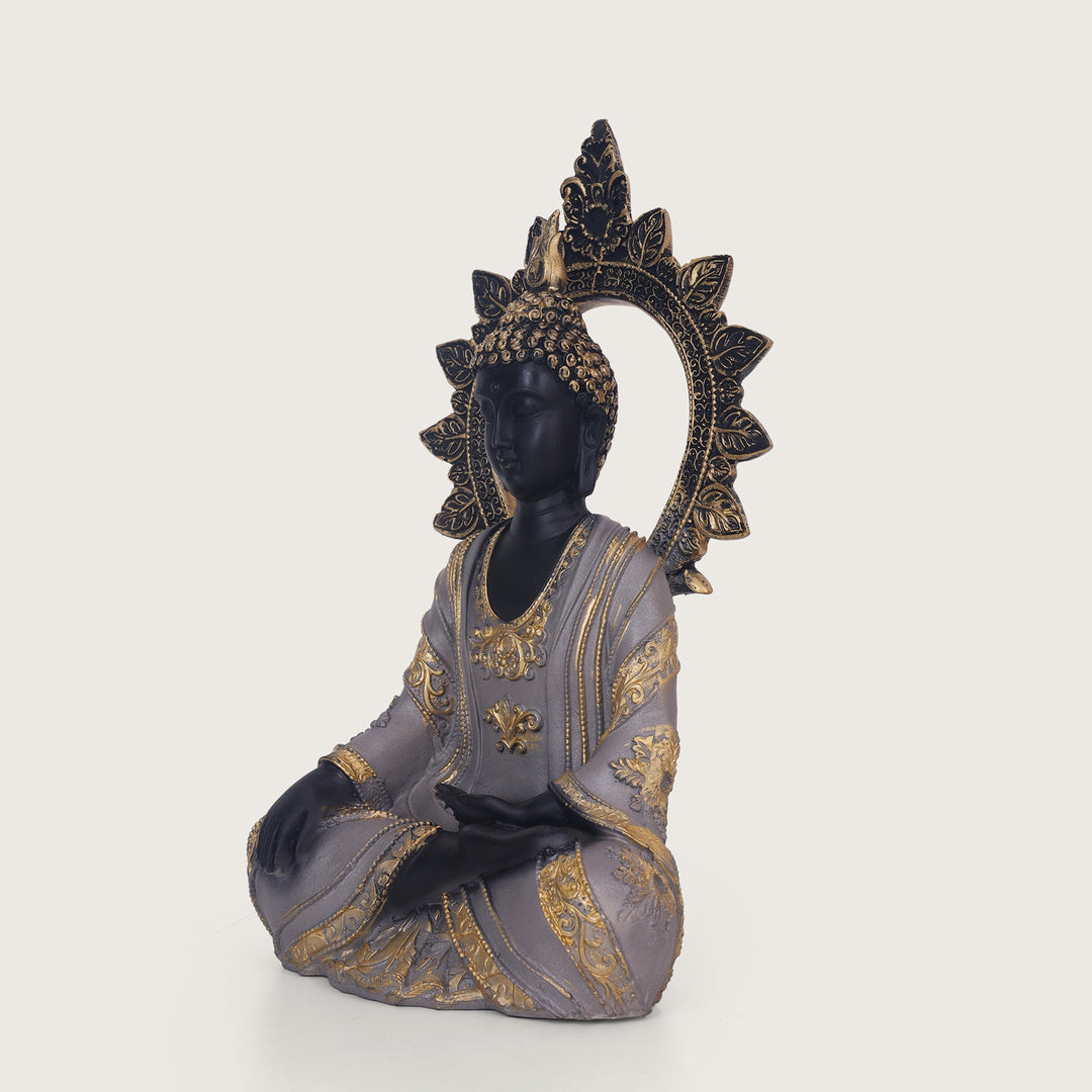 Serenity Chakra Buddha Black Idol - Small