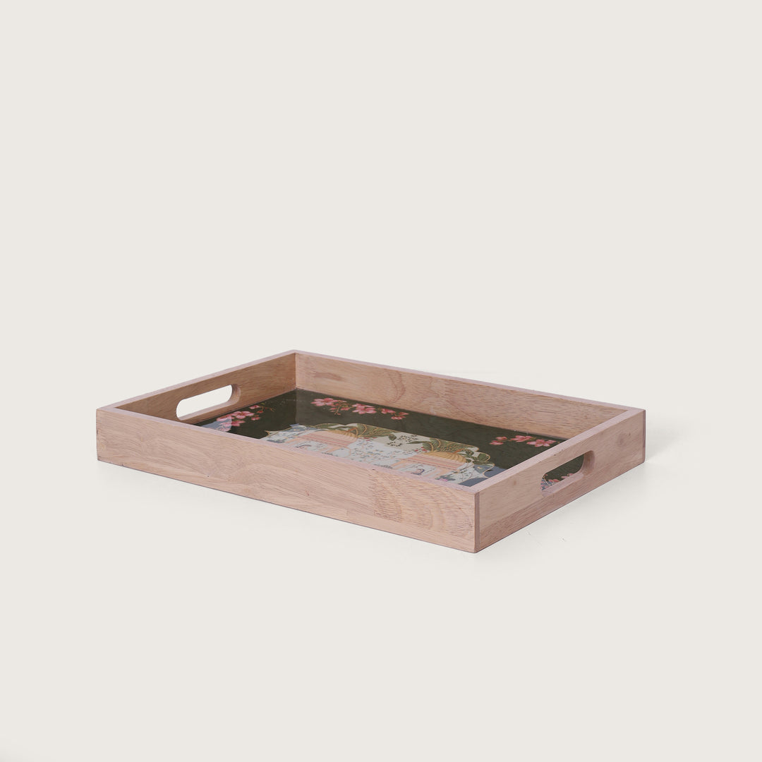 Floral Heritage Tray Wooden - Small