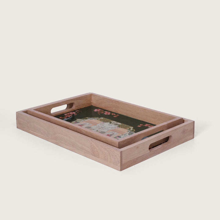 Floral Heritage Tray Wooden - Small