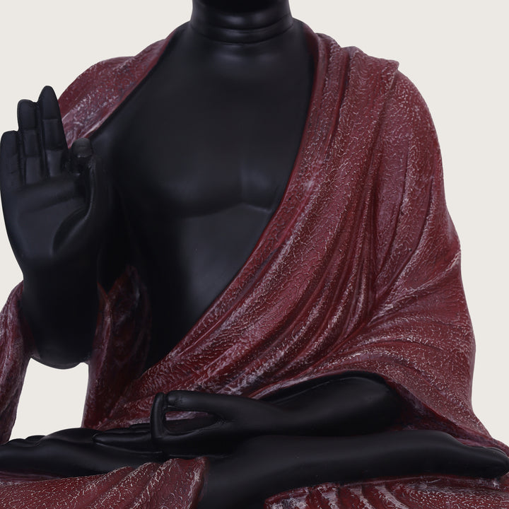 Serenity Buddha Large Idol - Black&Red