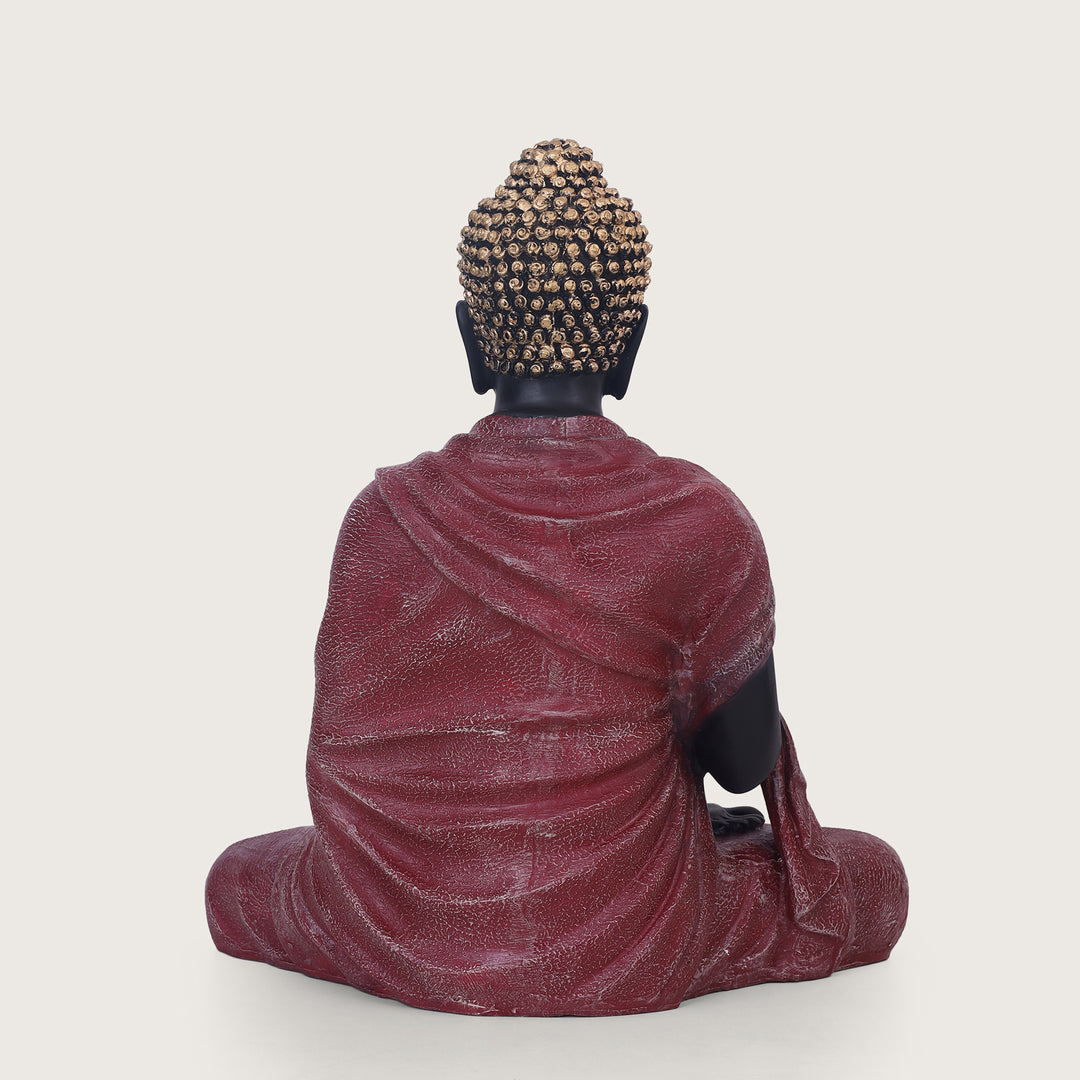 Serenity Buddha Large Idol - Black&Red