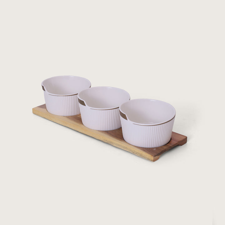 Tray with Bowls Set of 3