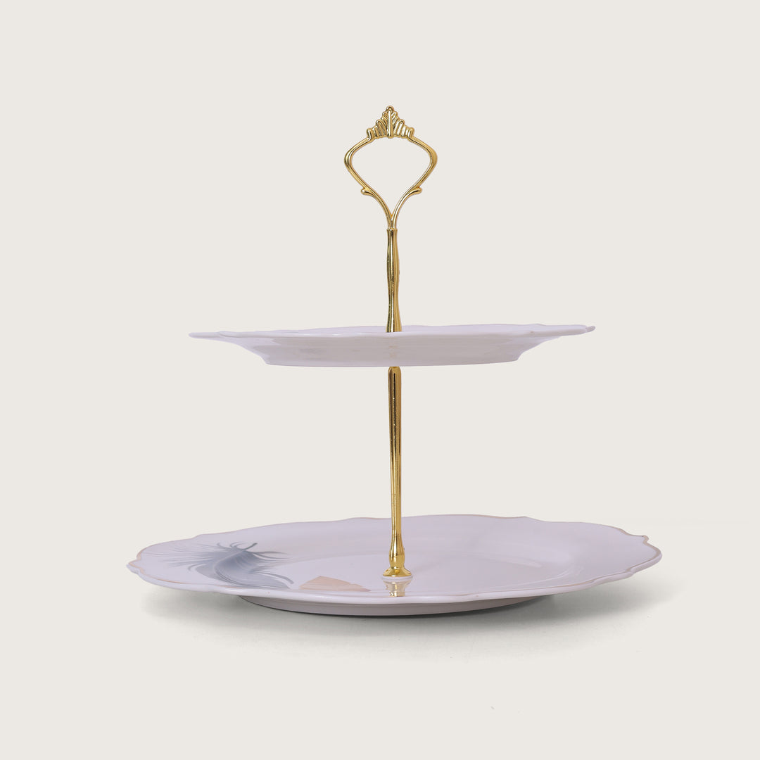 Wings Designed 2 Tier Cake Stand - Platter