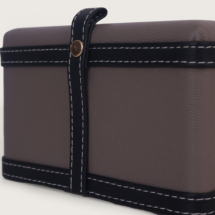 Leather Tissue Box - Brown