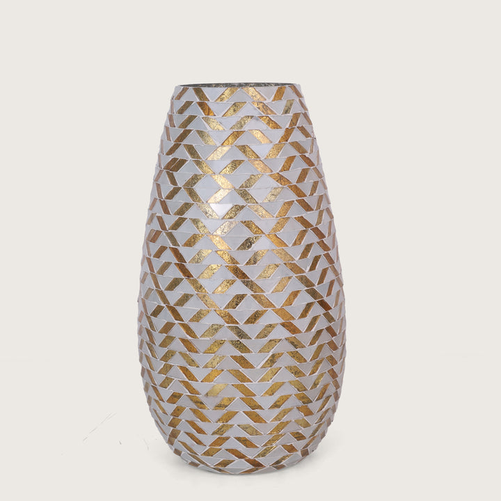 Mosaic Flower Vase Big - Gold