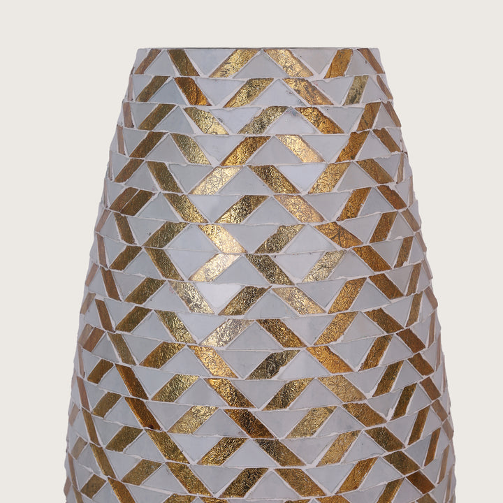 Mosaic Flower Vase Big - Gold