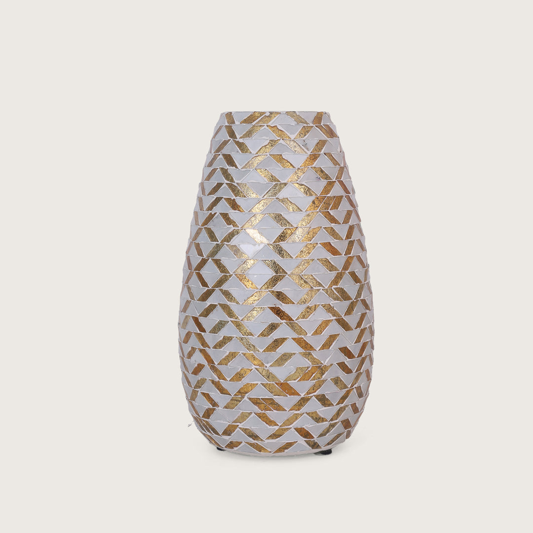 Mosaic Flower Vase Big - Gold