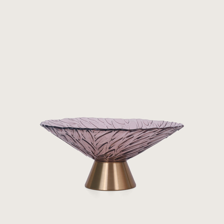 Floral Delight Fruit Bowl - Gold&Lilac