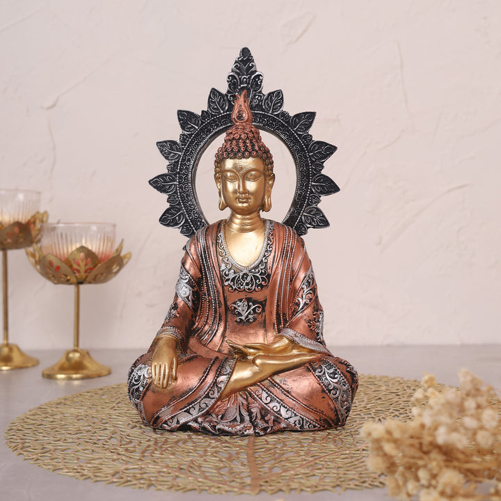 Serenity Chakra Buddha Gold Idol - Small