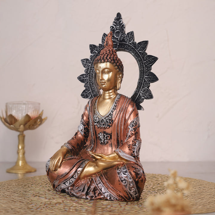 Serenity Chakra Buddha Gold Idol - Small