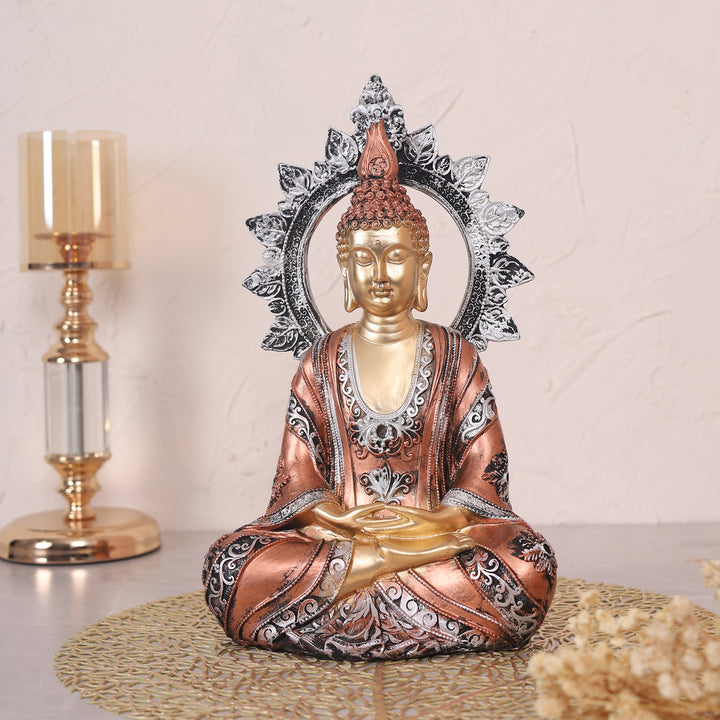 Serenity Chakra Buddha Gold Idol - Medium