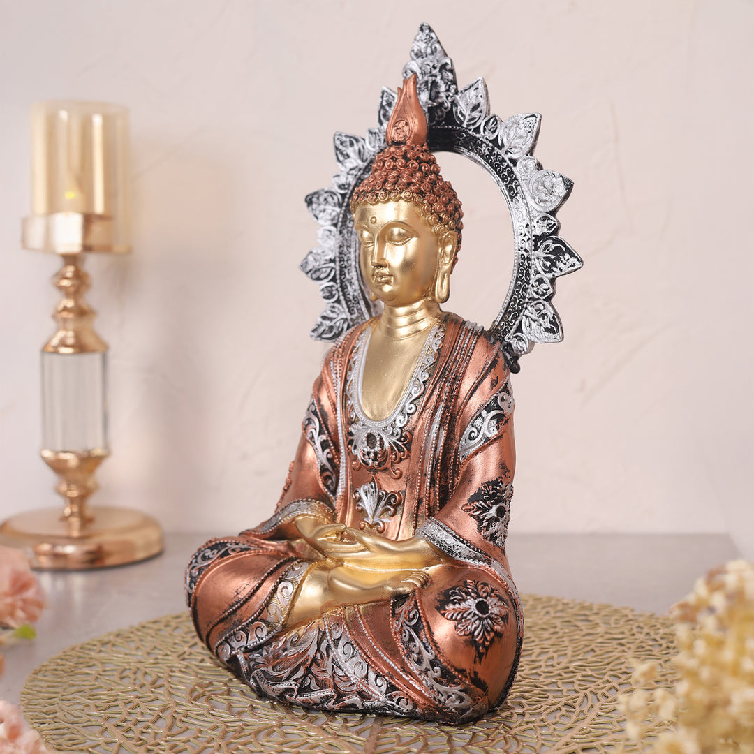 Serenity Chakra Buddha Gold Idol - Medium