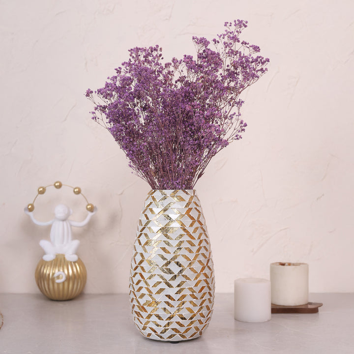 Mosaic Flower Vase Big - Gold