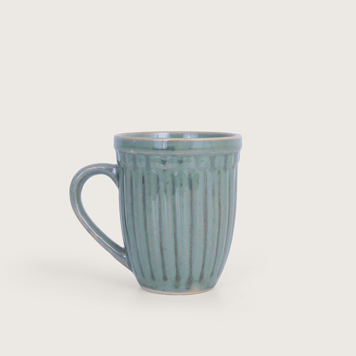 Octa Ceramics Vintage Coffee Mug set of 4 - Green