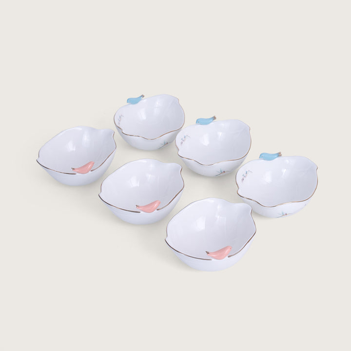 Nesting Birds Pudding Set of 6