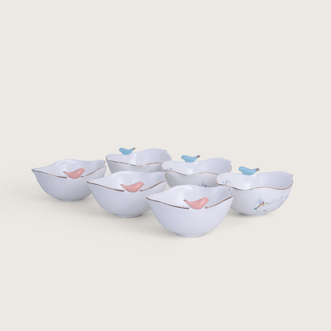 Nesting Birds Pudding Set of 6