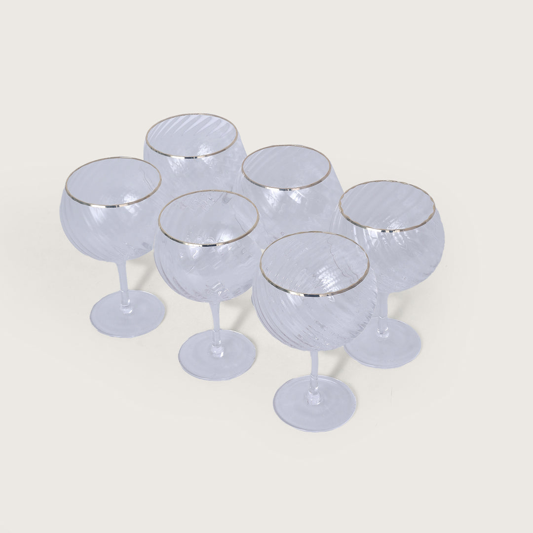 Valeria Gin & Tonic Glass Gold Rim Set of 6