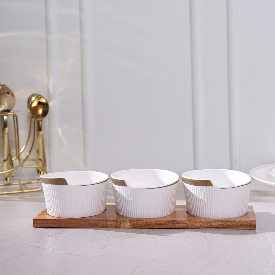 Tray with Bowls Set of 3