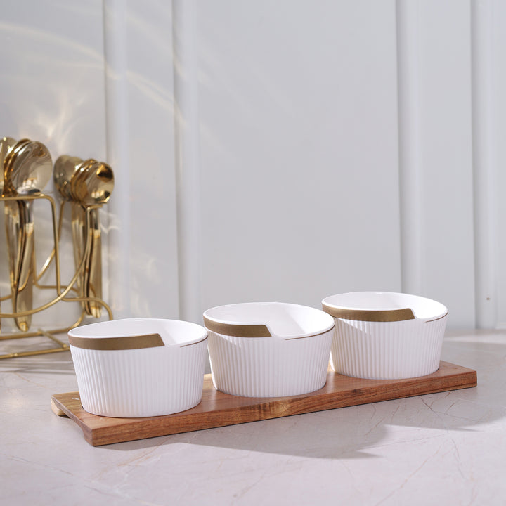 Tray with Bowls Set of 3