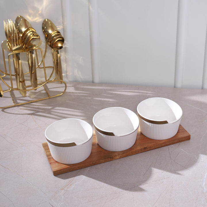 Tray with Bowls Set of 3