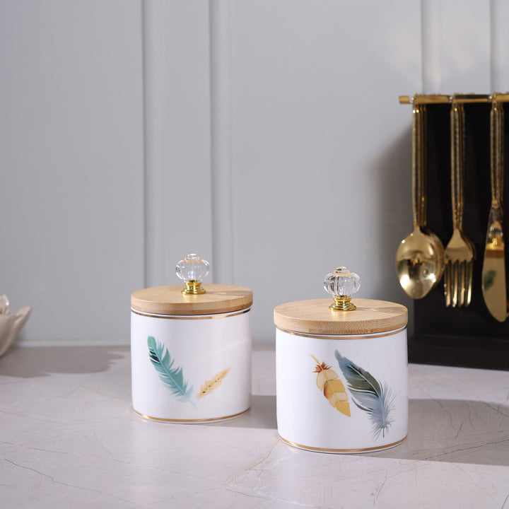 Wings Designed Jar Set of 2