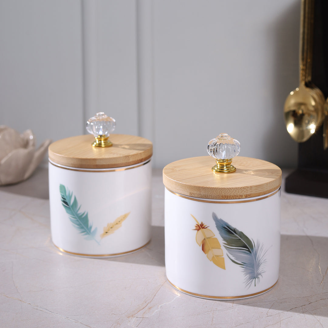 Wings Designed Jar Set of 2