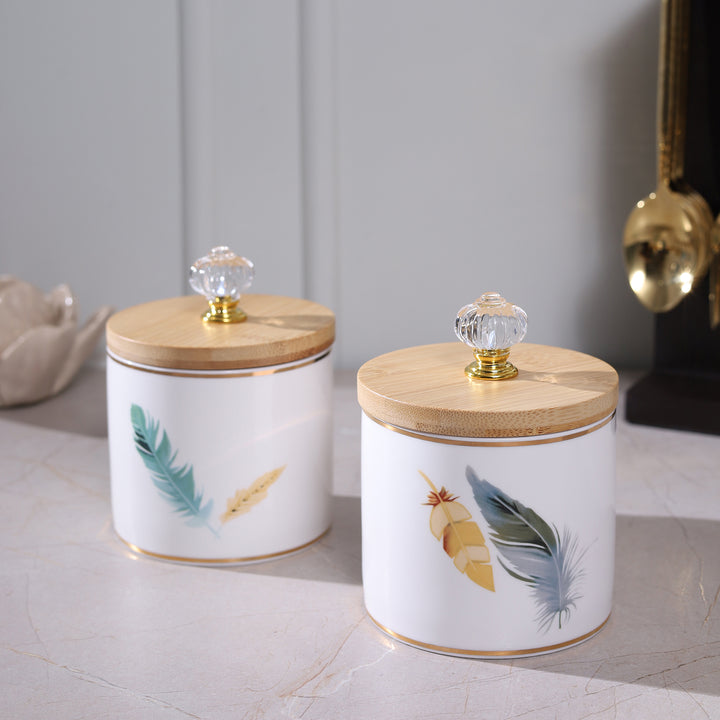 Wings Designed Jar Set of 2