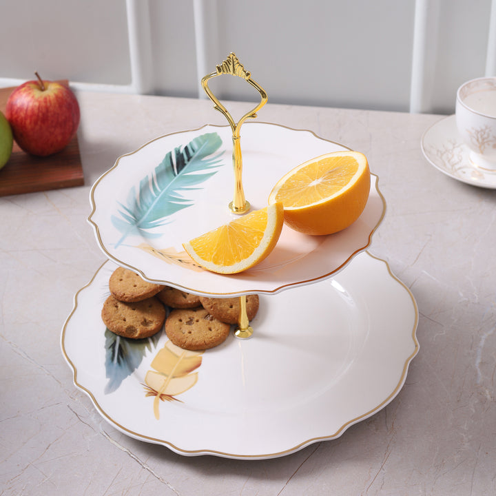 Wings Designed 2 Tier Cake Stand - Platter