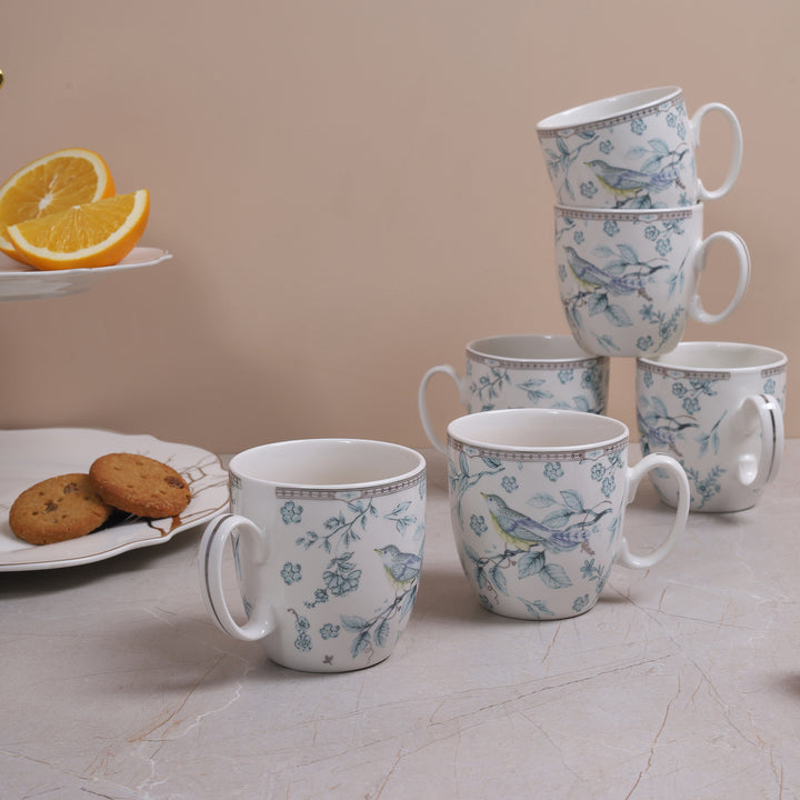 Blue Bird Tea Mug Set of 6