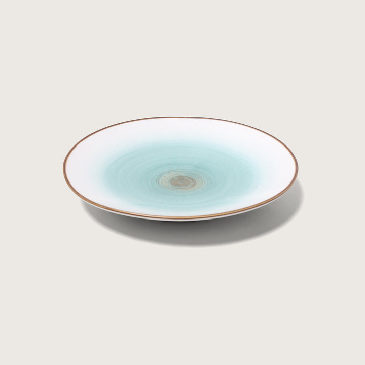 Cottage Snacks Plate Aqua Set of 4