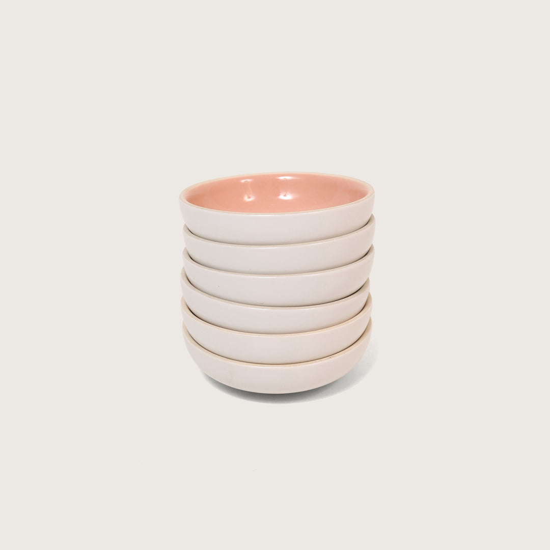 Cottage Dip Bowl Pink Set of 6