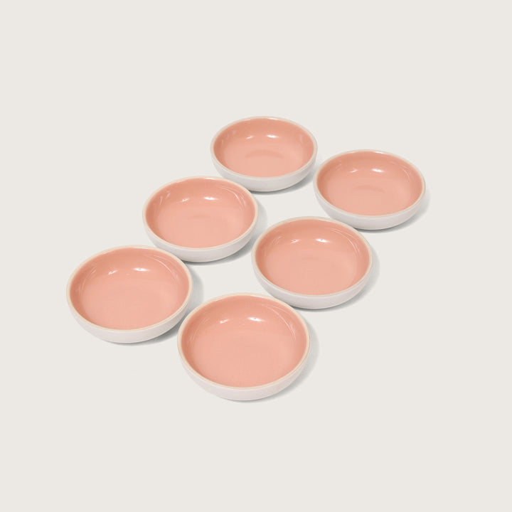 Cottage Dip Bowl Pink Set of 6